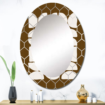 Composition abstraite de demi-lunes minimalistes - miroir mural moderne