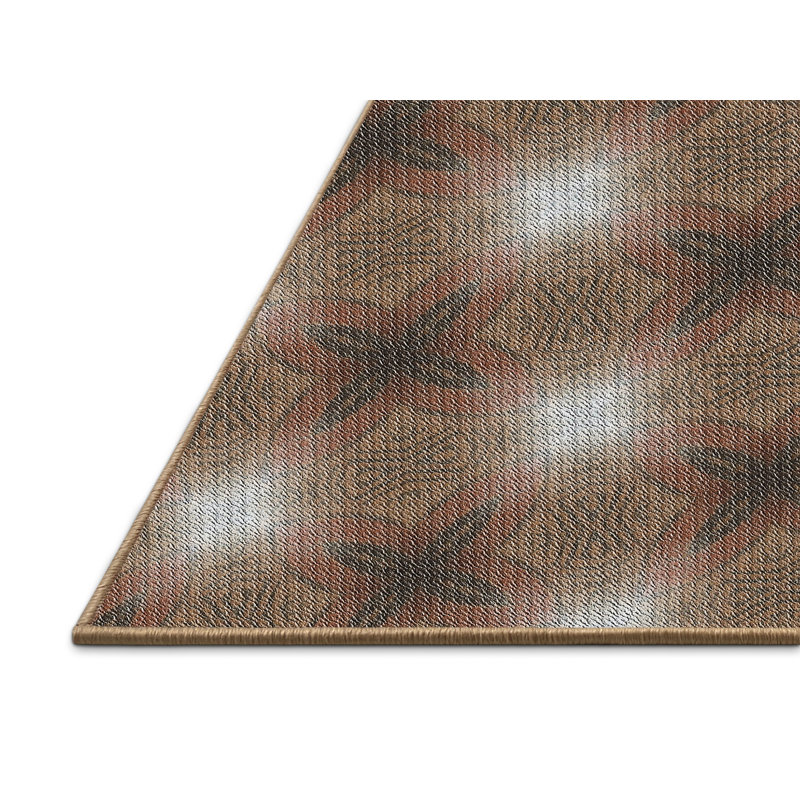 Tapis de zone brun à motif, Rectangle 2 pi x 3 pi