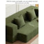Canapé pliable vert vintage en velours côtelé pour salon et chambre-129747803