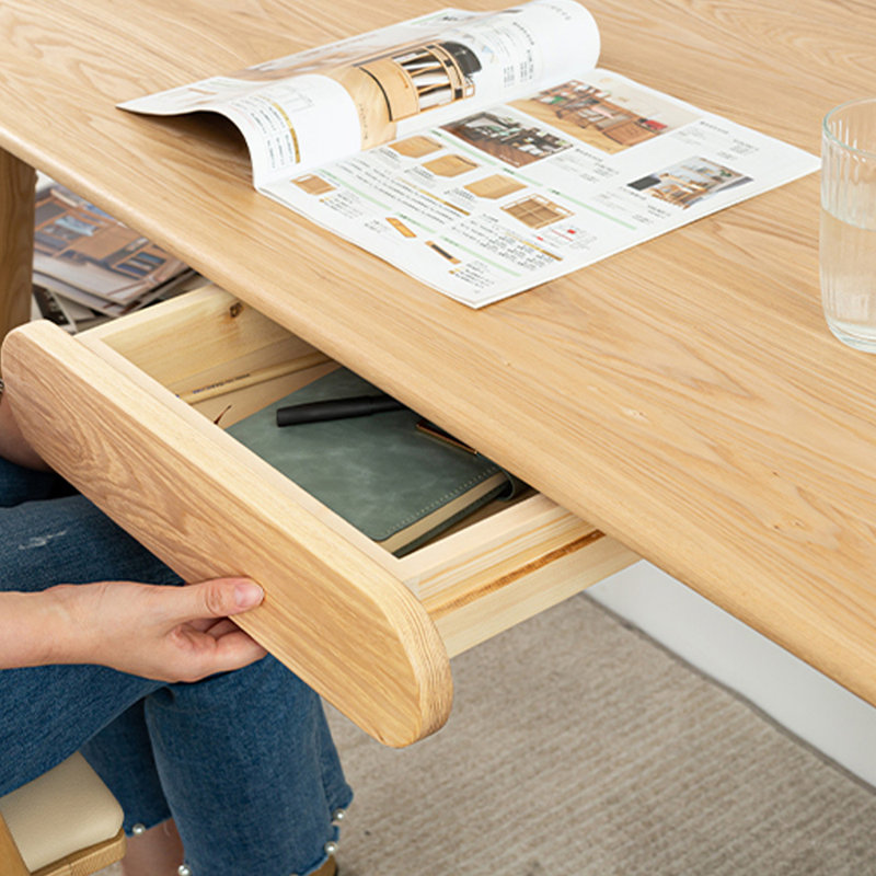 Bureau créatif et durable en bois massif, Marron clair, H 29,92 po x l 39,37 po x P 23,62 po