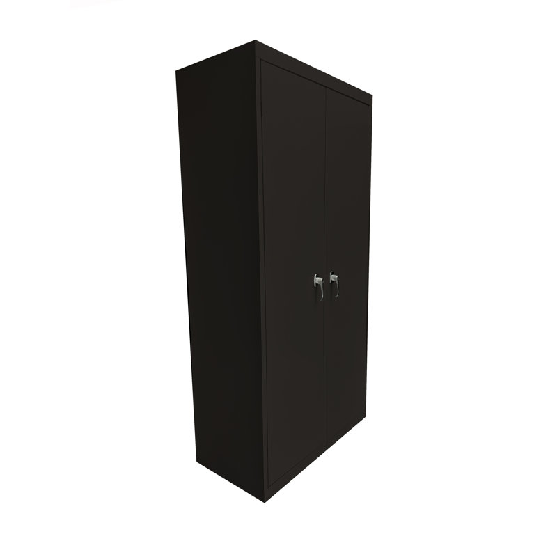 Jaylon Welded Steel Storage Cabinet - 30"Wx18"Dx72"H, Espresso