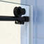 Porte de douche coulissante avec fonction facile - verre trempé 5/16 po, noir mat, 56-60 po x74-118630771