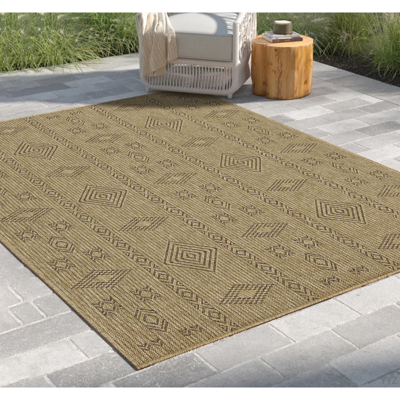 Earth GC_NTL1002 Jute/Mocha 7 Ft. 10 In. X 10 Ft. 3 In. Indoor/Outdoor Area Rug, Rectangle 7'10" x 10'3"