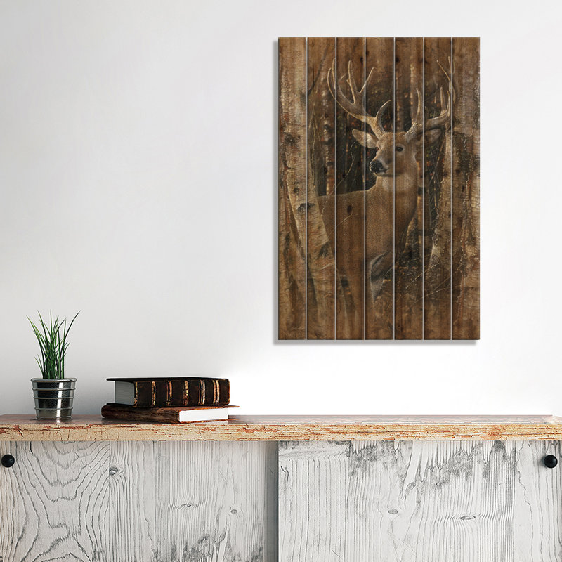 " Birchwood Buck, Vertical " by Collin Bogle, 26" H x 18" W x 1.5" D