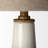 Gaeta White Crackled Ceramic Base Wood Accent Table Lamp