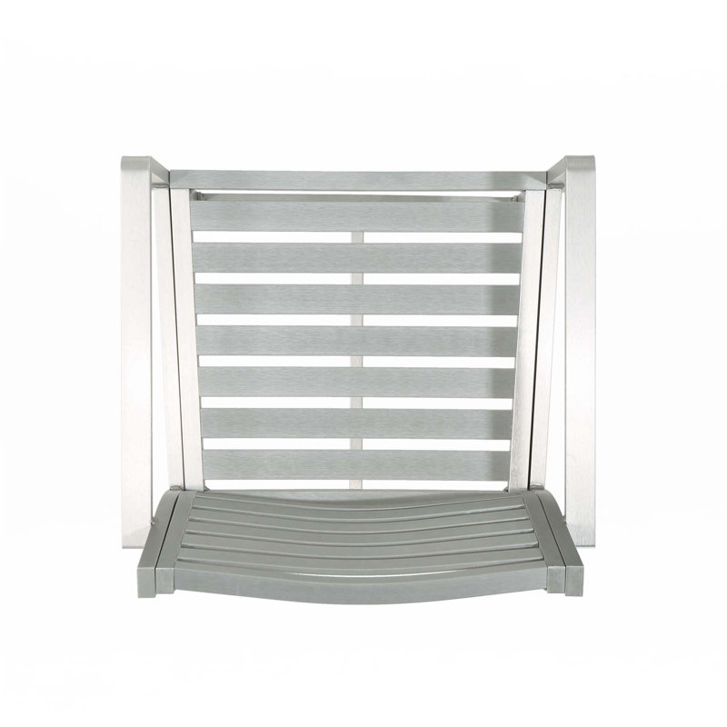 Tabourets de bar d'extérieur 29,50 po avec structure en aluminium antirouille, ensemble de 2