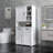 Pantry Storage Cabinet with  Open Shelve, Adjustable Shelf