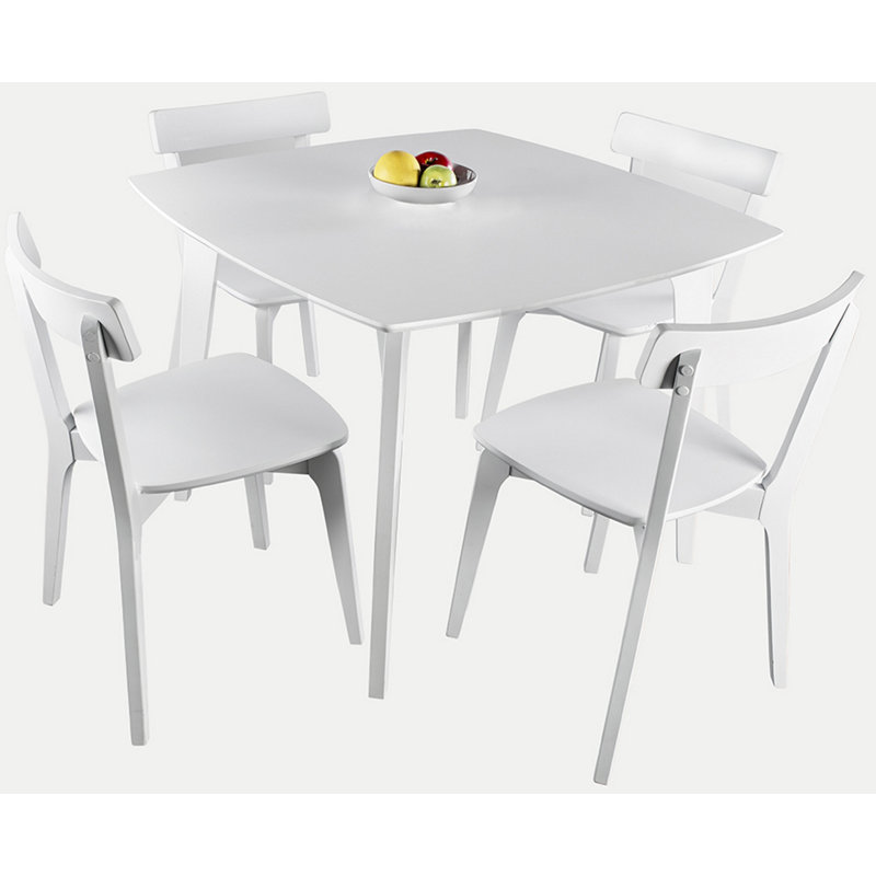 Ensemble repas pour 4 personnes Arliss, Blanc