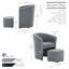 Alleria Fabric Accent Chair with Ottoman-2031980238