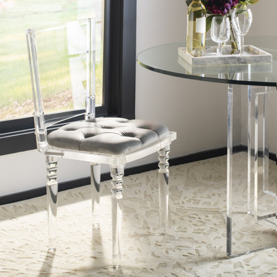Orlaith Tufted Side Chair in Gray