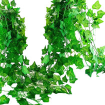 Winston Porter Khalijah 12 Pack 84 Ft Artificial Ivy Garland Plants Ivy  Vines CE Certified 80 LED String Lights