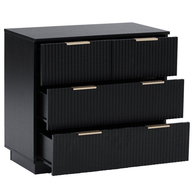 Armoire à 28 tiroirs de 28 po de largeur, Noir, noir, noir, noir