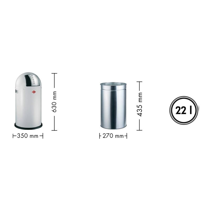Pushboy Jr 22L BIn, White