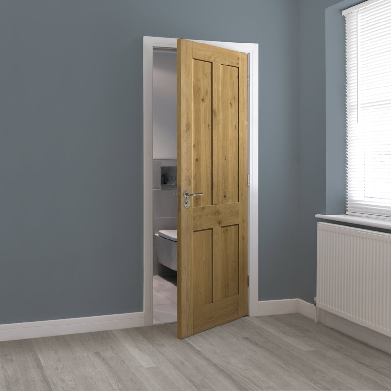 Rustic Oak Internal Door Prefinished, 198.1cm H x 61cm W x 3.5cm D