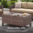 4-Person Outdoor Patio Conversation Set With Storage Coffee Table – Galvanized Steel Frame, PE Rattan, 4" Quick-Dry Cushions-2105769355