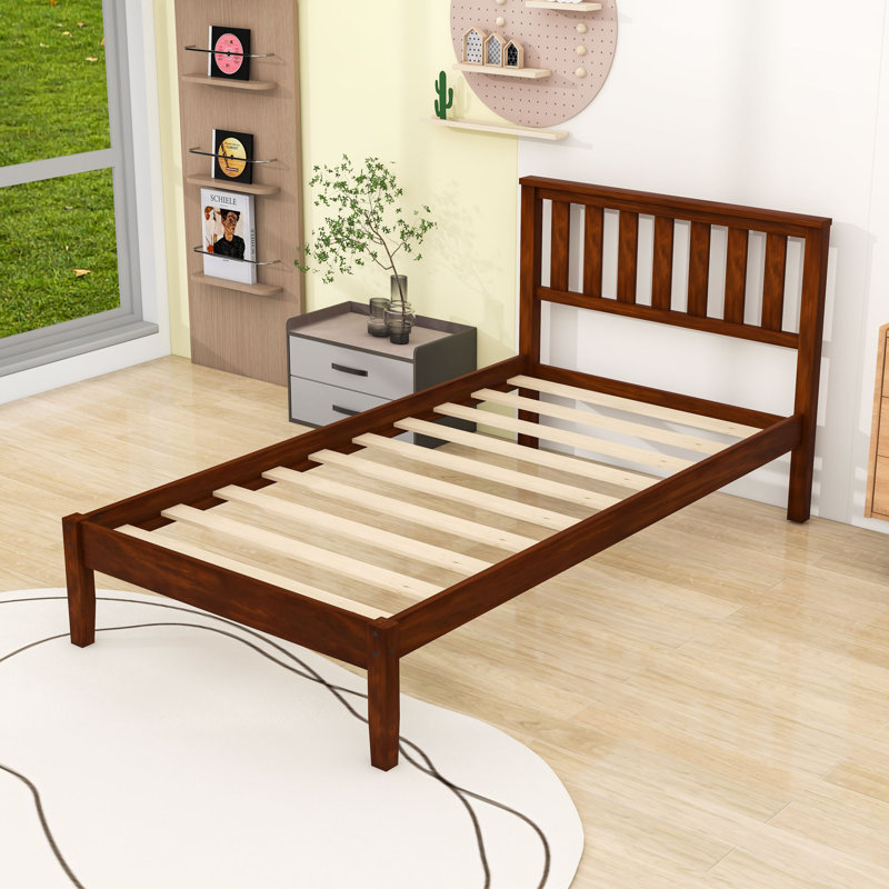 Twin Platform Bed with Headboard