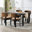 Chaises de salle à manger rembourrées avec pieds en bois Soild Chaises de salle à manger modernes et confortables pour la cuisine, le salon et le restaurant-1173402560-1173402588