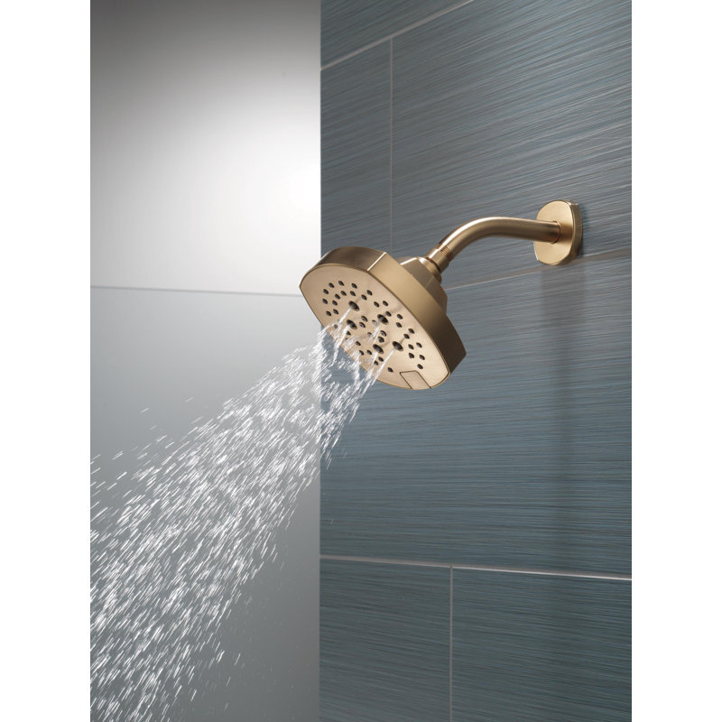 Pomme de douche à pluie multifonctionnelle universelle avec technologie H2Okinetic, Bronze champagne