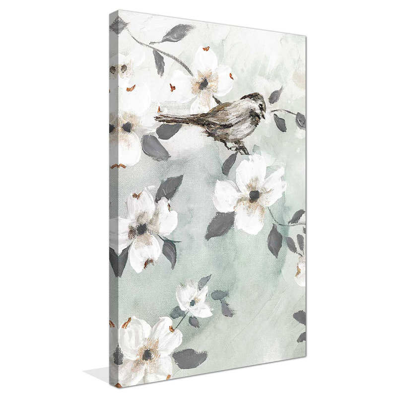 Spring Solo Serenade II - Peinture, L 18 po x H 30 po, Toile tendue