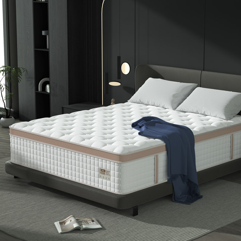 12"/14"Medium Hybrid Mattress with Pocket Springs & Cooling Gel Foam,Pressure Relief,Motion Isolation & Edge Support, King