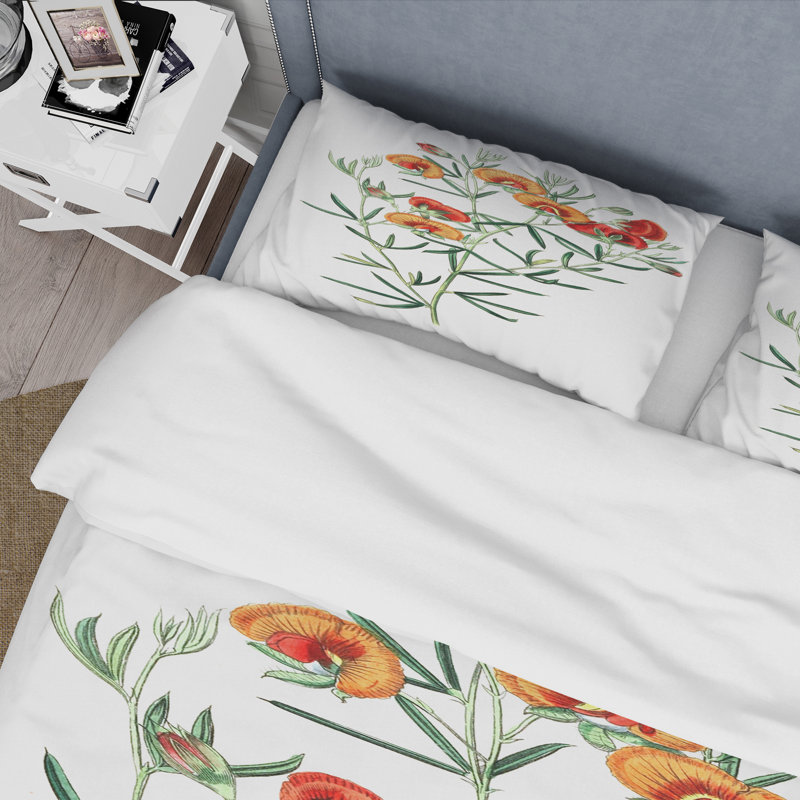 Ensemble de housse de couette Traditional American Flora Vintage - polyester en microfibre