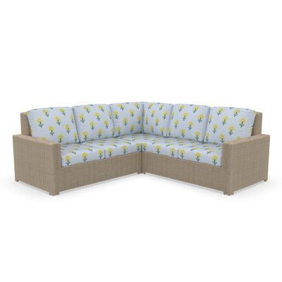 Outdoor Patio Sectional Seating Group With Sunbrella Cushions
