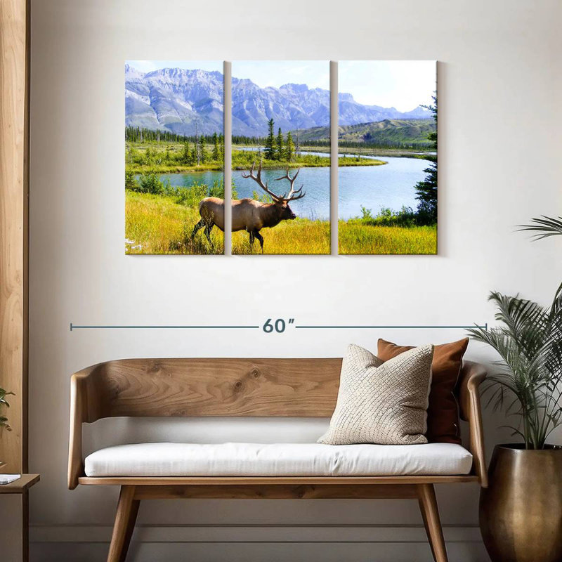 Brampt Elk Paradise, 28" H x 45" W