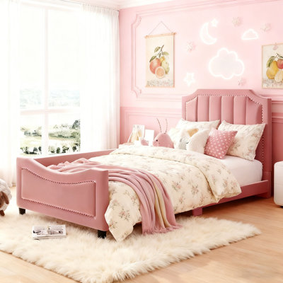 Velvet Upholstered Daybed/Sofa Bed Frame
