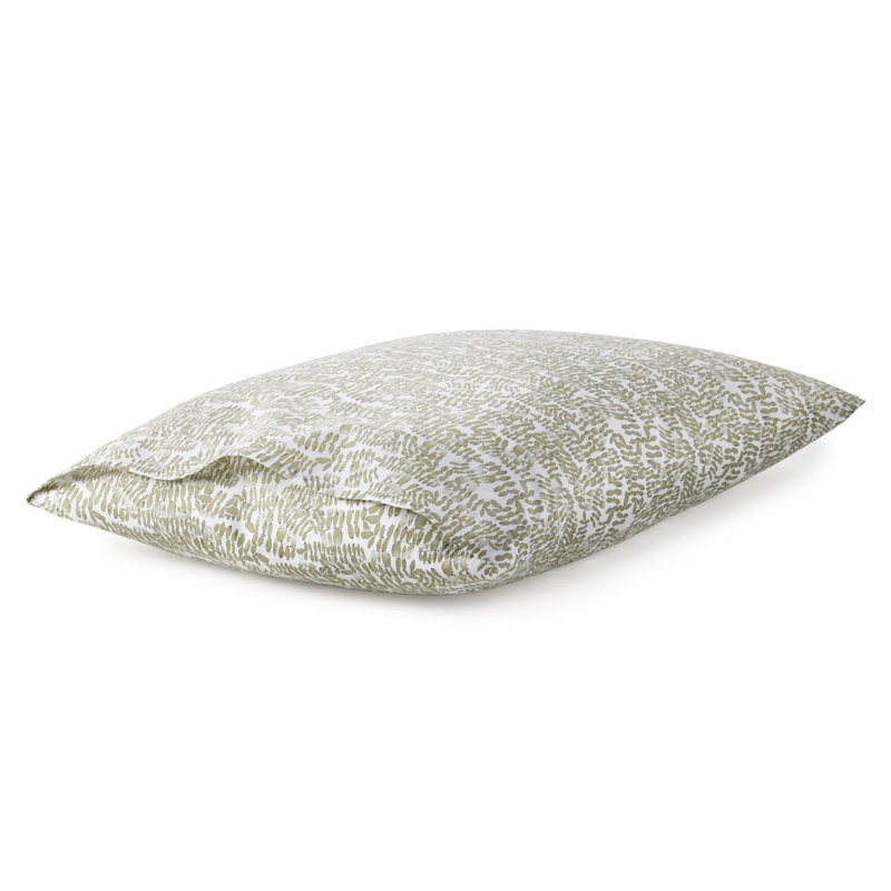 Fern 100% Cotton Envelope Sham, King, Olive