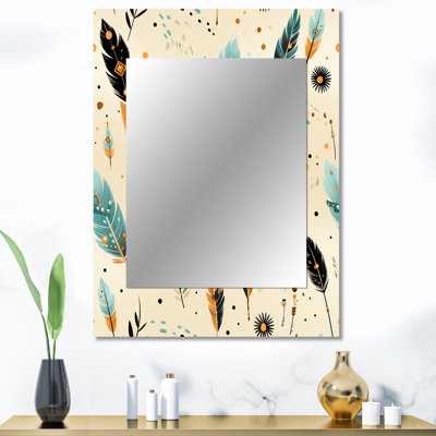 Autie Tribal Oasis - motif décoratif bohème, miroir mural floral