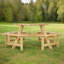 Table de pique-nique d'extérieur ronde pour 8 personnes L 43,46 po Taneal-1137554191