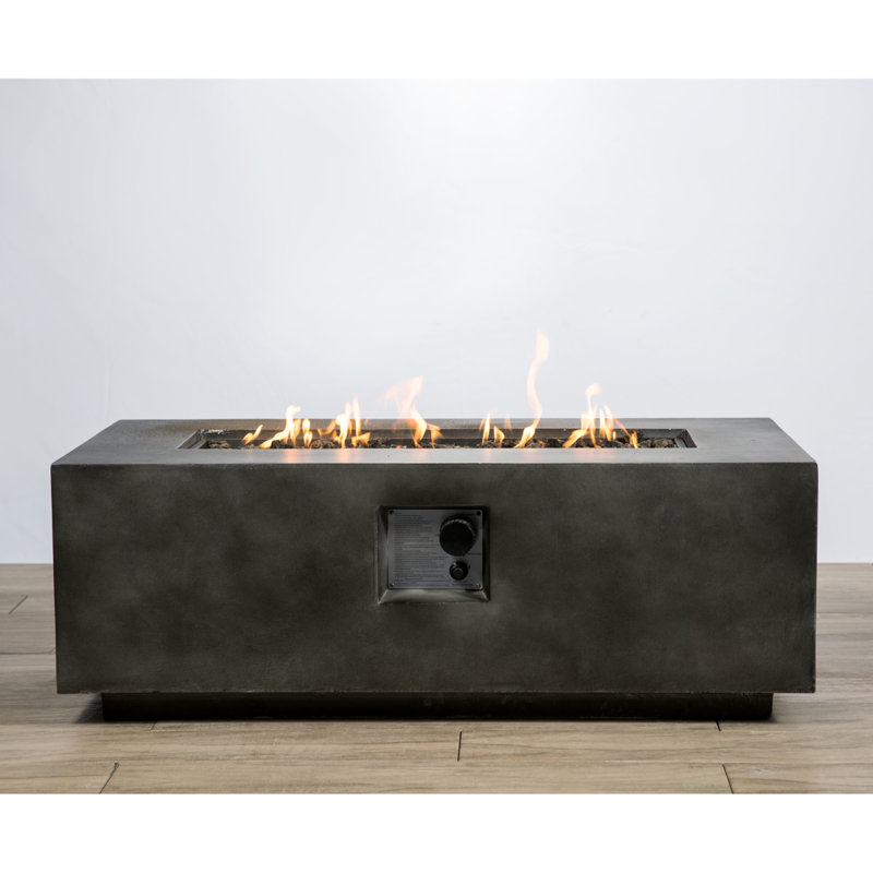 Concrete Propane/Natural Gas Fire Pit Table, Brown
