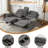 Manual Loveseat Reclining Sofa Couches with Console Double Recliner-1355964358