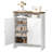 4-Tier 16 Pairs Shoe Cabinet With Doors And Adjustable Shelves For Entryway