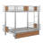 Twin XL Over Twin XL Metal Bunk Bed With MDF Board Guardrail And 2 Drawers-112787343
