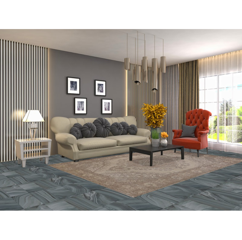 Distressed Wool Traditional Area Rug 6x9