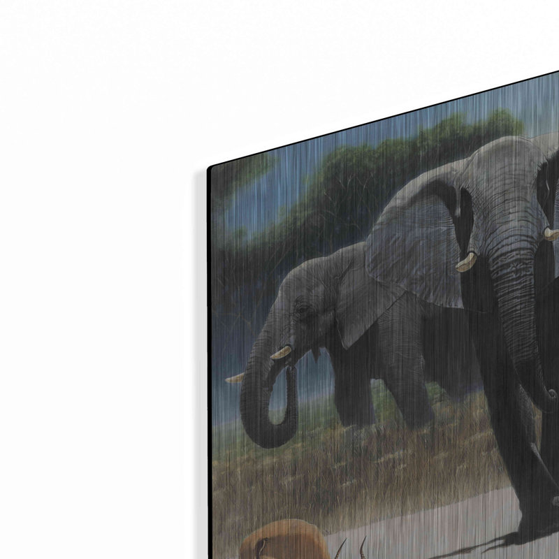 Bungalow Rose «The Approche» par Durwood Coffey, art mural en métal, H 12 po x l 16 po