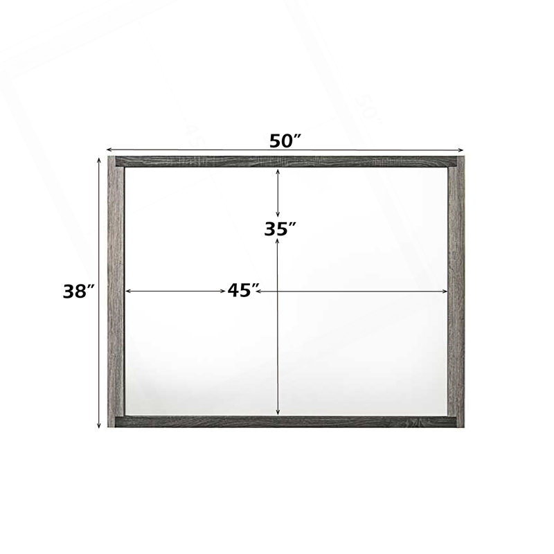 Jehoram Gray Finish Mirror