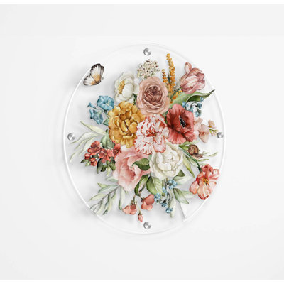 Handmade Traditional Plants & Flowers Wall Decor on Acrylic