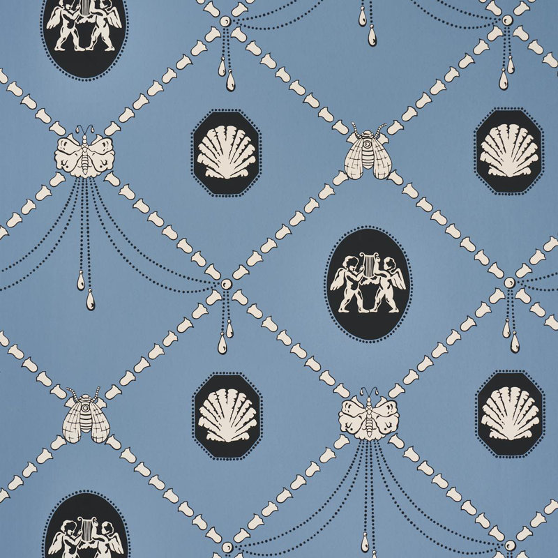 Schumacher X Backdrop Wallpaper Roll, Blue