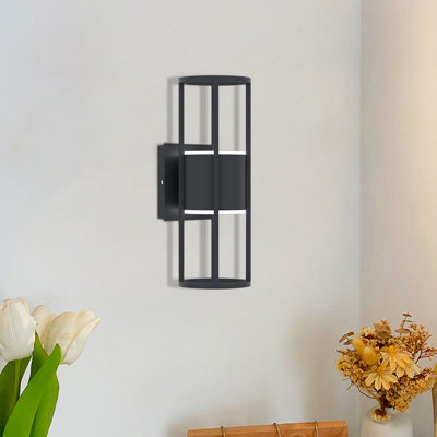 Gulzhan 16''H Dimmable LED Black Iron Flush Mounted Sconce