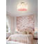 Plafonnier encastré tube rose en cristal Elegance