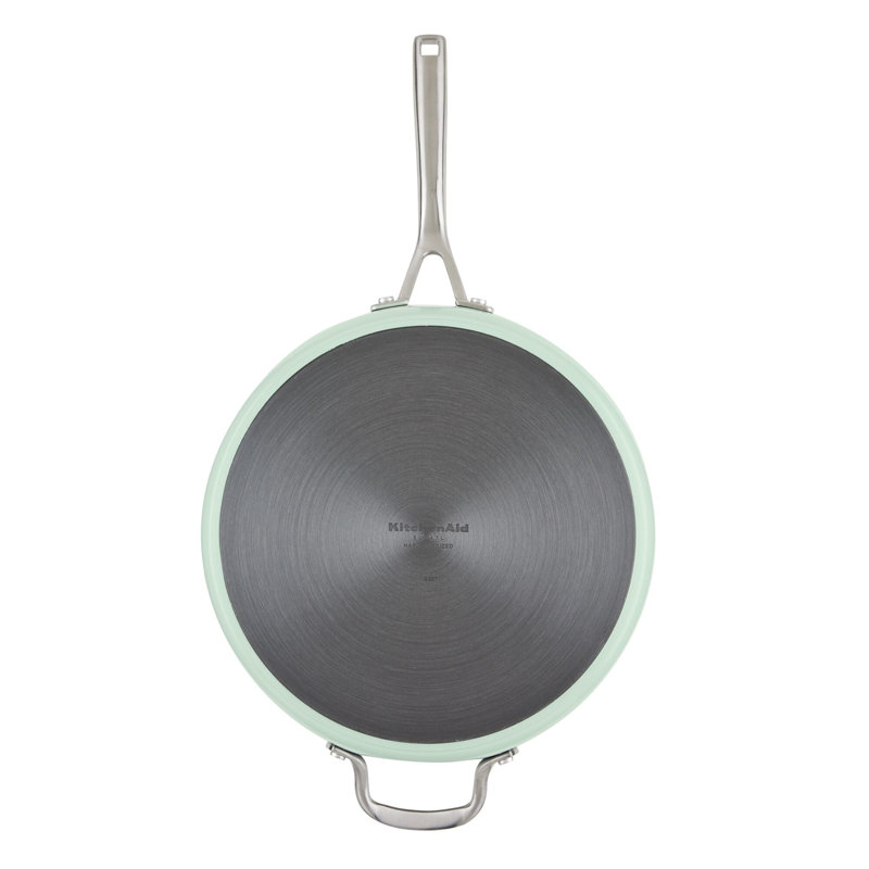 Pistachio Green Ceramic Nonstick 5-Quart Saute Pan with Lid