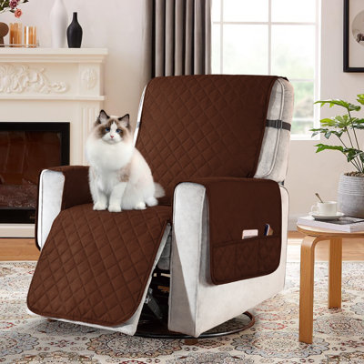 Housse réversible pour fauteuil inclinable à coussins carrés / rectangulaires