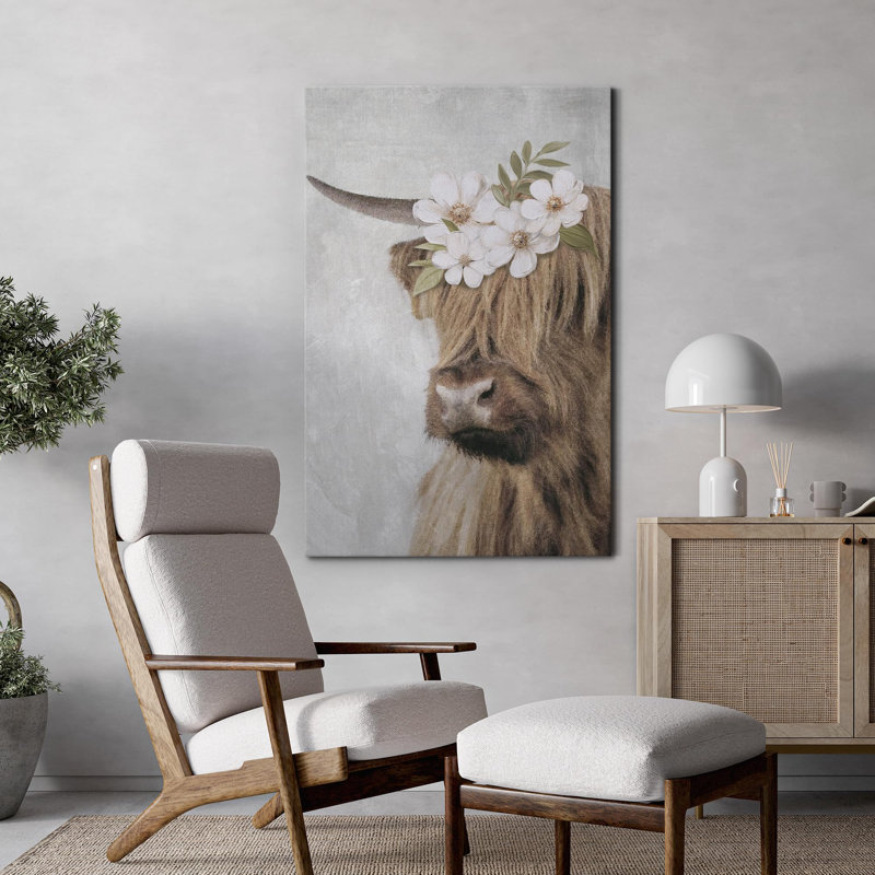 Highland Shetland, vache, animaux, nature, faune, paysage, portrait, décor, ferme, faune rustique, Toile tendue