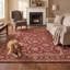 Tapis Cedar2 traditionnel à motif floral intégral bordeaux, cuivre, vert, crème et rose, lavable à la machine, antidérapant, à poils courts, pour l'intérieur et l'extérieur, adapté aux animaux domestiques, idéal pour le salon, la chambre, la salle à manger, l'entrée, le couloir ou le bureau.-1513921721