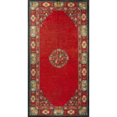 Antique Peking Hallway Runner Wool Red Rug