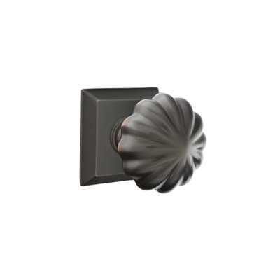 Emtek Dummy Knobset w/ Quincy Rosette and Melon Knob