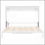 Grand lit escamotable mural et USB, blanc-129230770