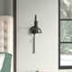Luke Single Light Steel Dimmable Plug-in Armed Sconce